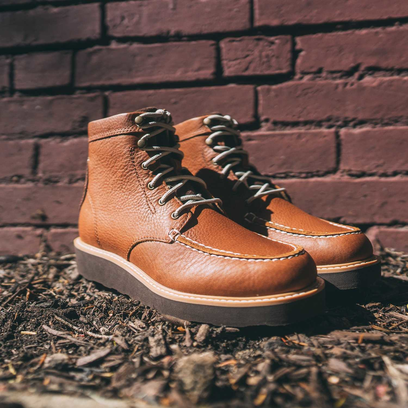 Women's moc toe boots cheap