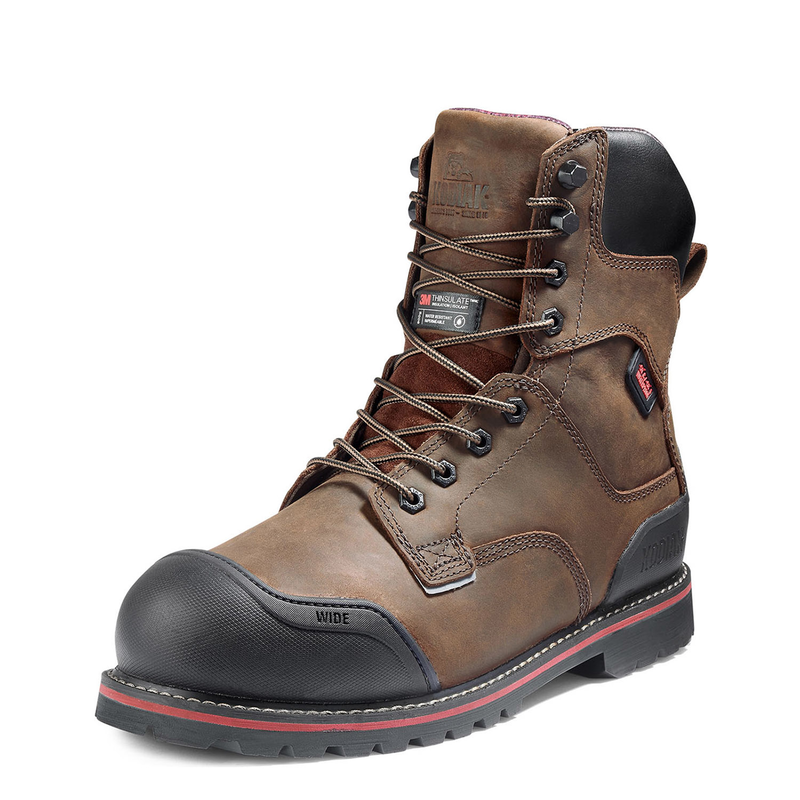 Men's Kodiak Widebody Warm 8" Composite Toe Winter Safety Work Boot image number 9
