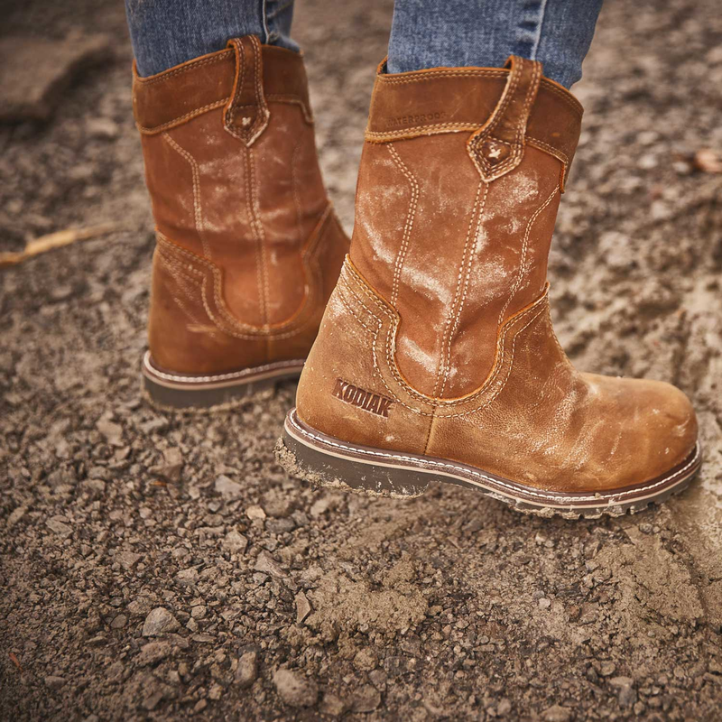 Womens wellington sales work boots