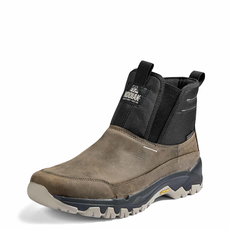 Mens slip on winter hot sale boots